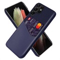 KSQ Samsung Galaxy S22 Ultra 5G Case with Card Pocket - Blue