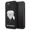Karl Lagerfeld Embossed Glitter iPhone 11 Pro Max Hybrid Case - Black