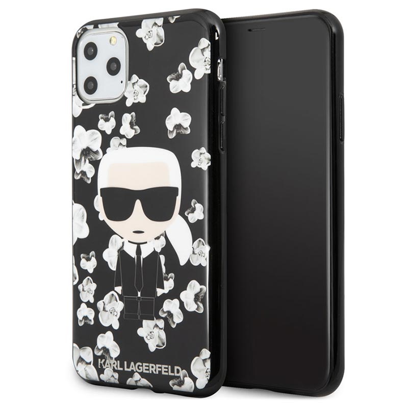 Karl Lagerfeld Flower iPhone 11 Pro Max TPU Case - Black