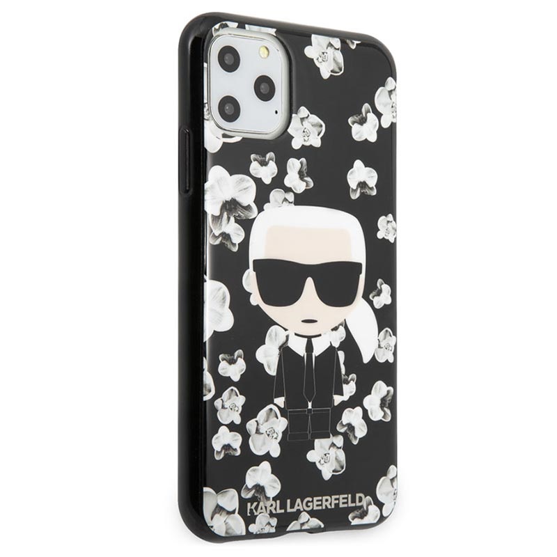 Karl Lagerfeld Flower iPhone 11 Pro Max TPU Case - Black