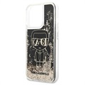 Karl Lagerfeld Gatsby Liquid Glitter iPhone 13 Pro Case - Black