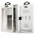 Karl Lagerfeld Gatsby Liquid Glitter iPhone 13 Pro Case - Black