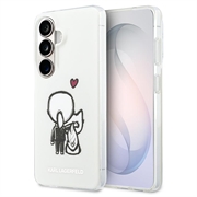 Samsung Galaxy S26 Karl Lagerfeld IML Karl&Choupette; Back Logo Magnetic Case - Transparent