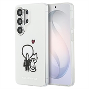 Samsung Galaxy S26 Ultra Karl Lagerfeld IML Karl&Choupette Back Logo Magnetic Case - Transparent