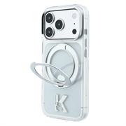 iPhone 18 Pro Max/17 Pro Max Karl Lagerfeld IML Ring Stand 360 Kameo Metal MagSafe Case - Transparent