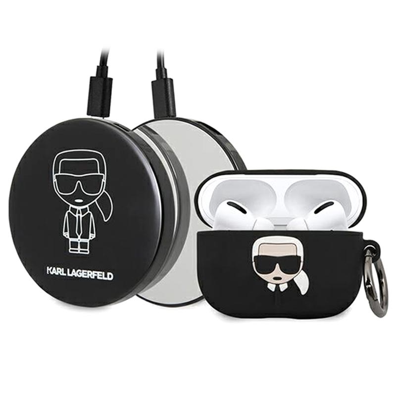 Karl Lagerfeld Iconic Bundle Airpods Pro Case \u0026 Power Bank - Black