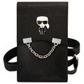 Karl Lagerfeld Ikonik Chain Shoulder Bag for Smartphone - Black