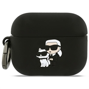 AirPods Pro 3 Karl Lagerfeld Karl & Choupette 3D Silicone Case - Black
