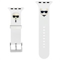 Karl Lagerfeld Karl & Choupette Apple Watch 7/SE/6/5/4/3/2/1 Strap - 45mm/44mm/42mm - White