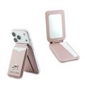 Karl Lagerfeld Karl & Choupette Magnetic Card Holder with Stand & Mirror - Pink