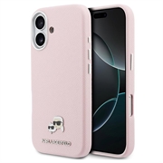 iPhone 17 Karl Lagerfeld Karl and Choupette Heads Pins Case - MagSafe Compatible - Pink