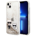 Karl Lagerfeld Liquid Glitter Karl & Choupette iPhone 14 Plus Case