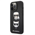 Karl Lagerfeld Saffiano K&C Heads iPhone 13 Pro Case - Black