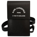 Karl Lagerfeld Smartphone Shoulder Bag - Paris 21 Rue St-Guillaume - Black