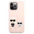 Karl Lagerfeld Karl & Choupette iPhone 13 Pro Max Silicone Case - Light Pink