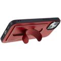 iPhone 14 Plus Coated Case with Card Slot & Kickstand - Red