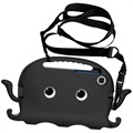 Samsung Galaxy Tab A7 Lite Kids Carrying Shockproof Case - Octopus - Black