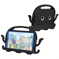 Samsung Galaxy Tab A7 Lite Kids Carrying Shockproof Case - Octopus - Black