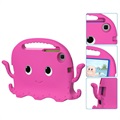 Samsung Galaxy Tab A7 Lite Kids Carrying Shockproof Case - Octopus - Hot Pink
