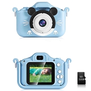 Kids Digital Camera with 32GB Memory Card (Open-Box Satisfactory) - Blue