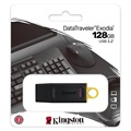 Kingston DataTraveler Exodia Flash Drive - 128GB - Yellow / Black