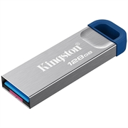 Kingston DataTraveler Kyson USB 3.2 Gen 1 Flash Drive - 128GB - Silver