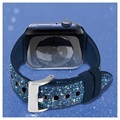 Kingxbar Crystal Fabric Apple Watch 7/SE/6/5/4/3/2/1 Strap - 41mm/40mm/38mm - Blue