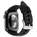 Kingxbar Crystal Fabric Apple Watch 7/SE/6/5/4/3/2/1 Strap - 45mm/44mm/42mm - Black