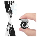 Apple Watch Series 7/SE/6/5/4/3/2/1 Knitted Strap - 45mm/44mm/42mm - Black / White