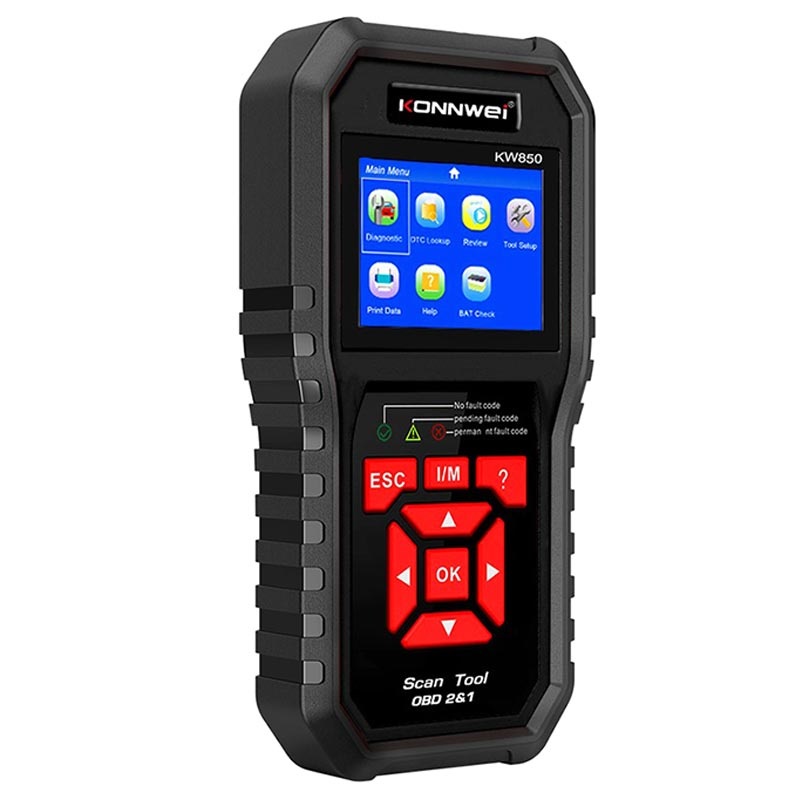  Valise Diagnostic Auto, Lecteur de Code de Défaut D'outil de  Scanner de Diagnostic de Voiture Universel KW850 OBDII OBD2 EOBD avec Un  Clic