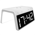 Ksix Alarm Clock 2 with Fast Wireless Charger and Night Lamp - 10W - White