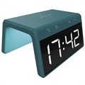 Ksix Alarm Clock 2 with Fast Wireless Charger and Night Lamp - 10W - Green