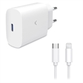 Dux Ducis C60 USB-C Charger with Lightning Cable - 20W - White