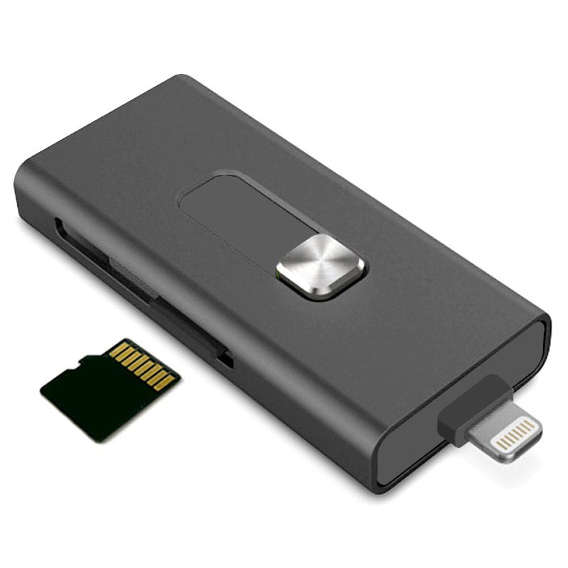 Ksix iMemory Extension Lightning / USB microSD Card Reader - iPhone, iPod,  iPad
