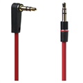 L-shaped Male to Male 3.5mm Audio Cable - 1.3m - Red