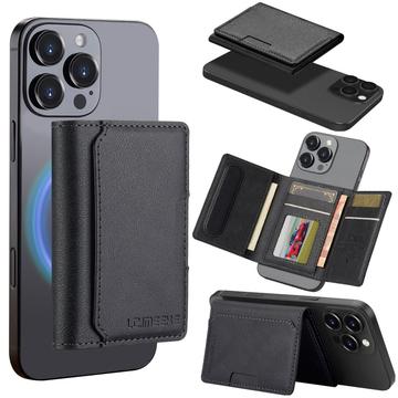 LC.IMEEKE Magnetic Card Holder with Kickstand Function - Black