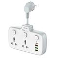 LDNIO SC2413 20W Power Strip with 2 AC Outlets, 4 USB Ports and PD Fast Charging