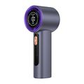 LED Display Handheld Fan with 100 Speed Levels & Type-C Charging - 3000mAh - Grey
