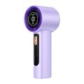 LED Display Handheld Fan with 100 Speed Levels & Type-C Charging - 3000mAh - Purple
