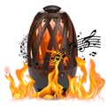 LED Flame Atmosphere Bluetooth Speaker BTS-596 - Black