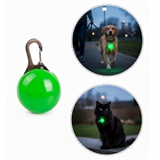 LED Luminous Pet Collar Pendant - Anti-Lost Safety Light for Dogs and Cats - Green