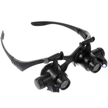 LED Magnifying Glasses 9892G - 10X, 15X, 20X, 25X