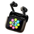 LX-50 True Wireless Earphones with Touch Screen Charging Case - Black