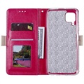 Lace Pattern Huawei P40 Lite Wallet Case - Hot Pink