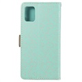 Lace Pattern Samsung Galaxy A41 Wallet Case - Green