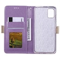 Lace Pattern Samsung Galaxy A41 Wallet Case - Purple