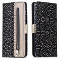 Lace Pattern Samsung Galaxy A52 5G, Galaxy A52s Wallet Case - Black