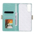 Lace Pattern Samsung Galaxy S21 FE 5G Wallet Case - Green