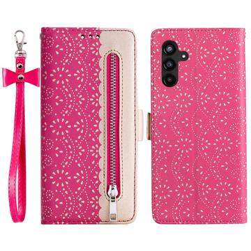 Samsung Galaxy S23 FE Lace Pattern Wallet Case