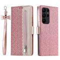 Lace Pattern Samsung Galaxy S23 Ultra 5G Wallet Case - Rose Gold